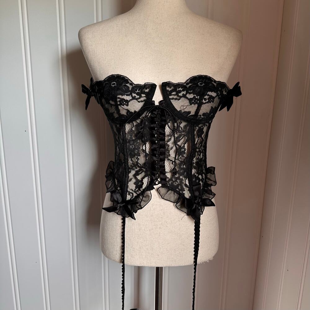 Vintage 90s Gold Label Victoria's Secret Lace Corset 34C